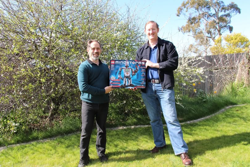 donating an EV3 Mindstorms Set to Devonport Metal Minds robotics group 2019